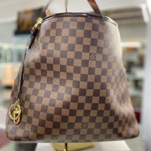 Louis Vuitton, Bags, Louis Vuitton Artsy Mm Damier Azur Hobo Shoulder  Tote Handbag Dust Bag